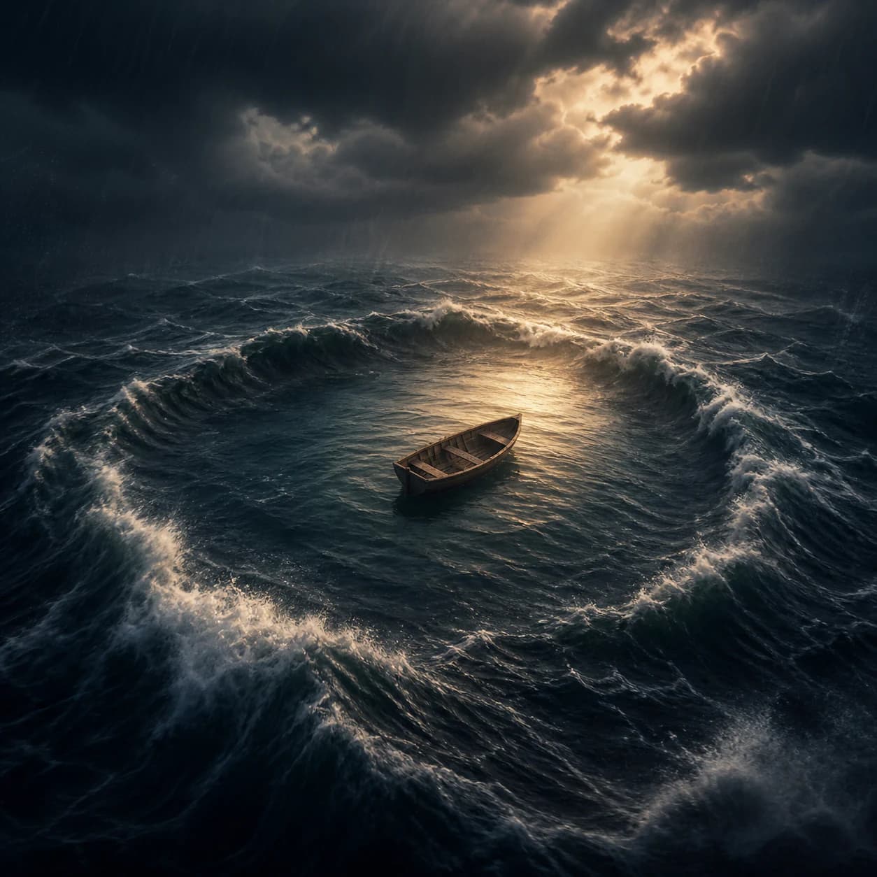 Illustration du chant « Même au milieu de la tempête » par Collectif Lumière.