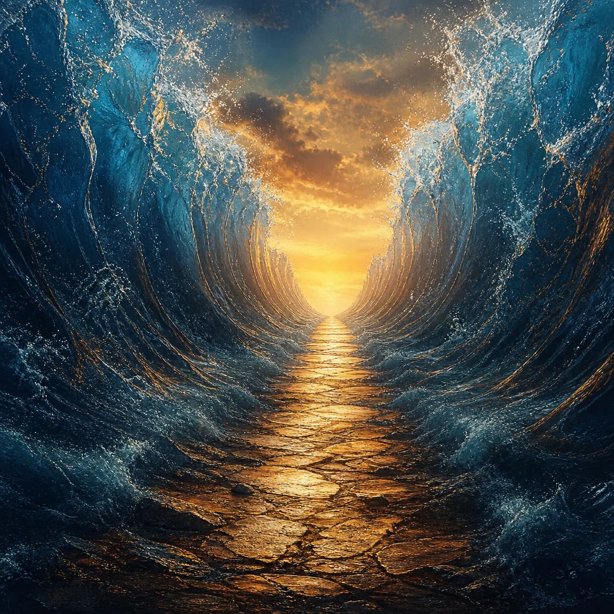 Illustration du chant « Quand je traverse les eaux » par Collectif Lumière.