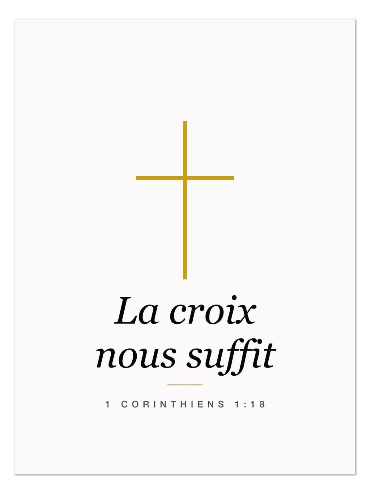 Affiche « La croix nous suffit »