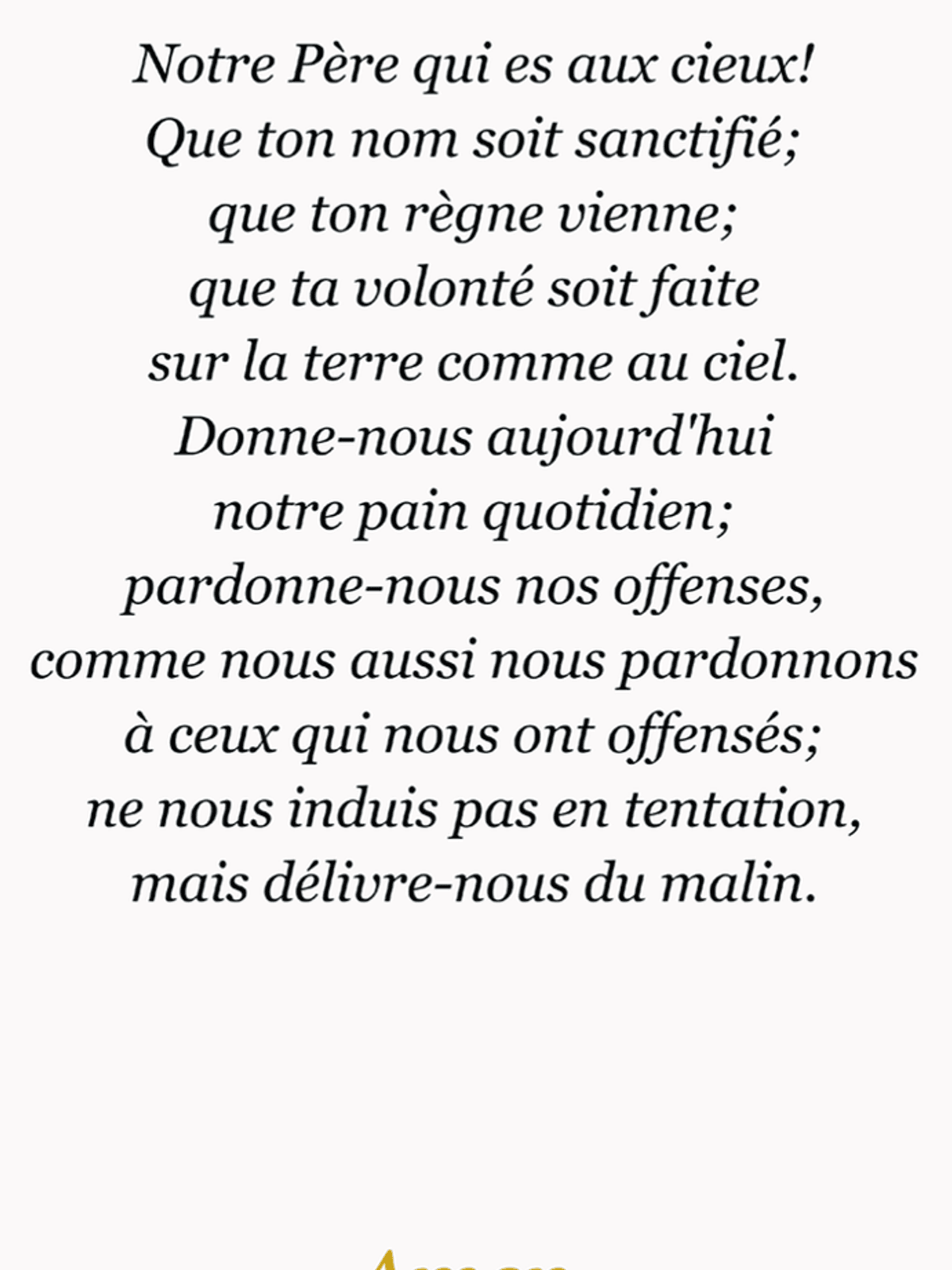 Affiche « Notre Père », gros plan sur l'impression